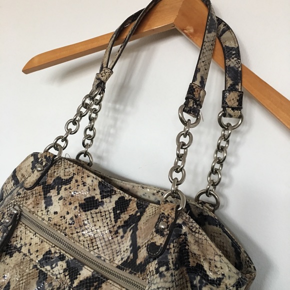 B Makowsky Natural Python Bag - Picture 6 of 9